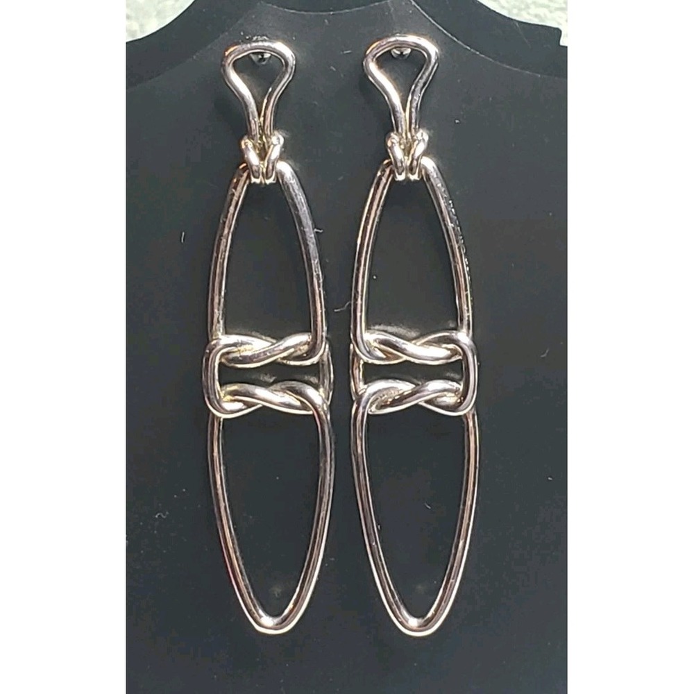 Kendra Scott Fallyn Linear Earrings Silver tone Twist Knot